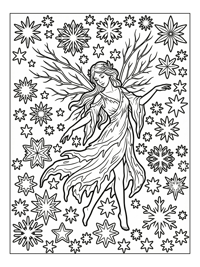 Winter Fairy Dancing Among Stars