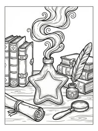 Magic Potion Star Bottle Ancient Books