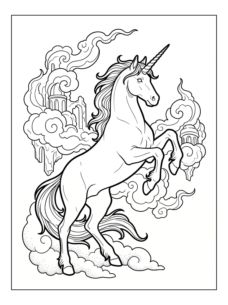 Unicorn Rearing In Cloud Kingdom