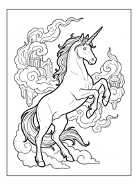 Unicorn Rearing In Cloud Kingdom