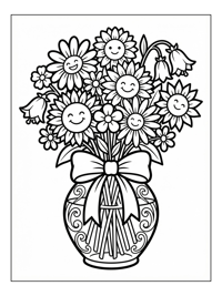 Happy Wildflowers Bouquet In Vase