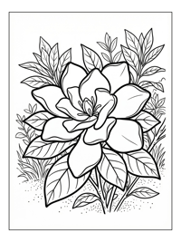 Gardenia Blooming In Garden