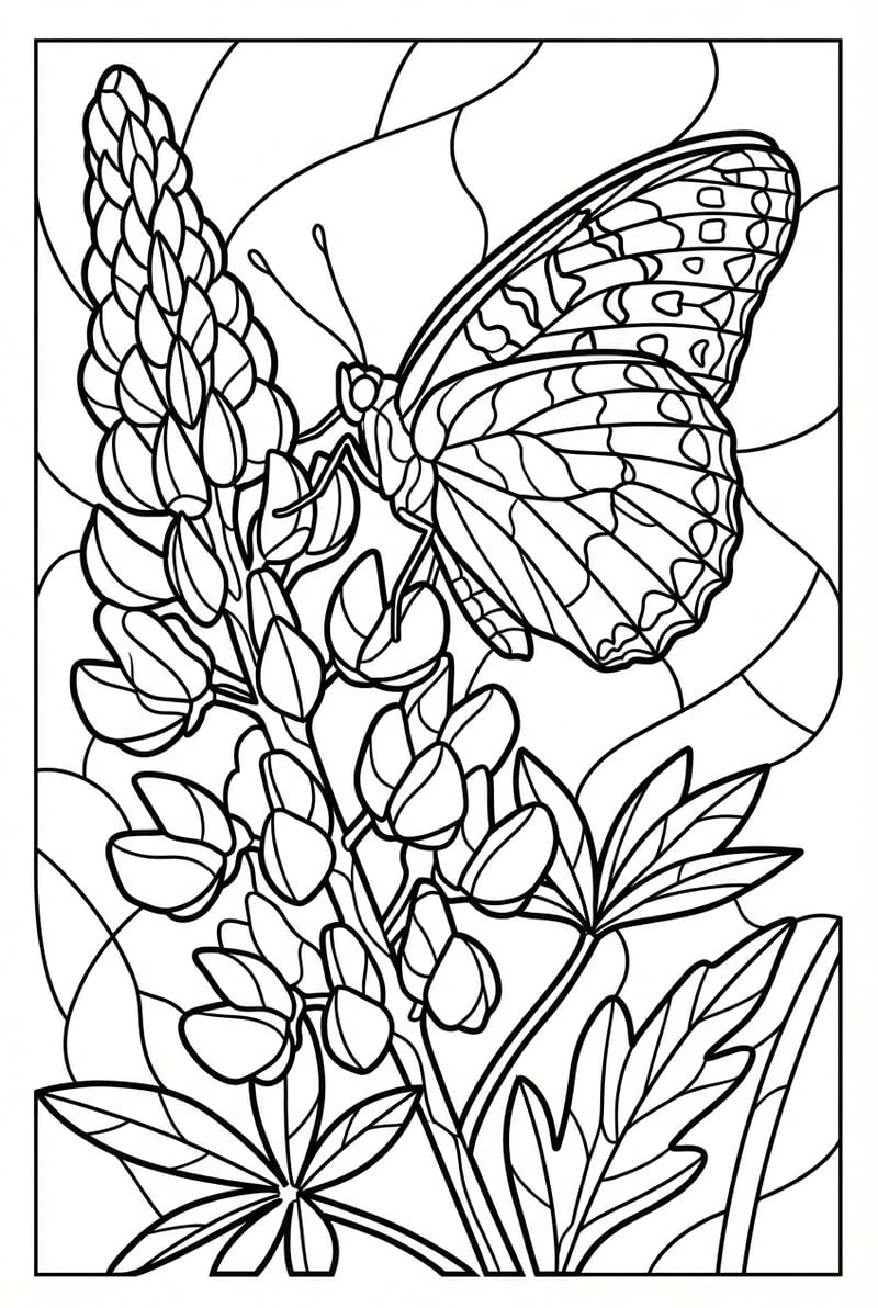 Great Spangled Fritillary Butterfly On Tall Flower