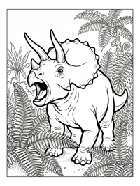 Mighty Hatchling Triceratops Roaring Ferns