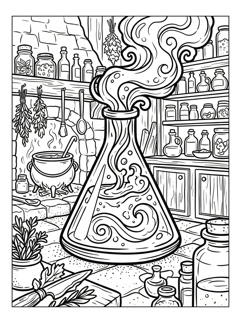 Potion Overflowing In Witch's Kitchen