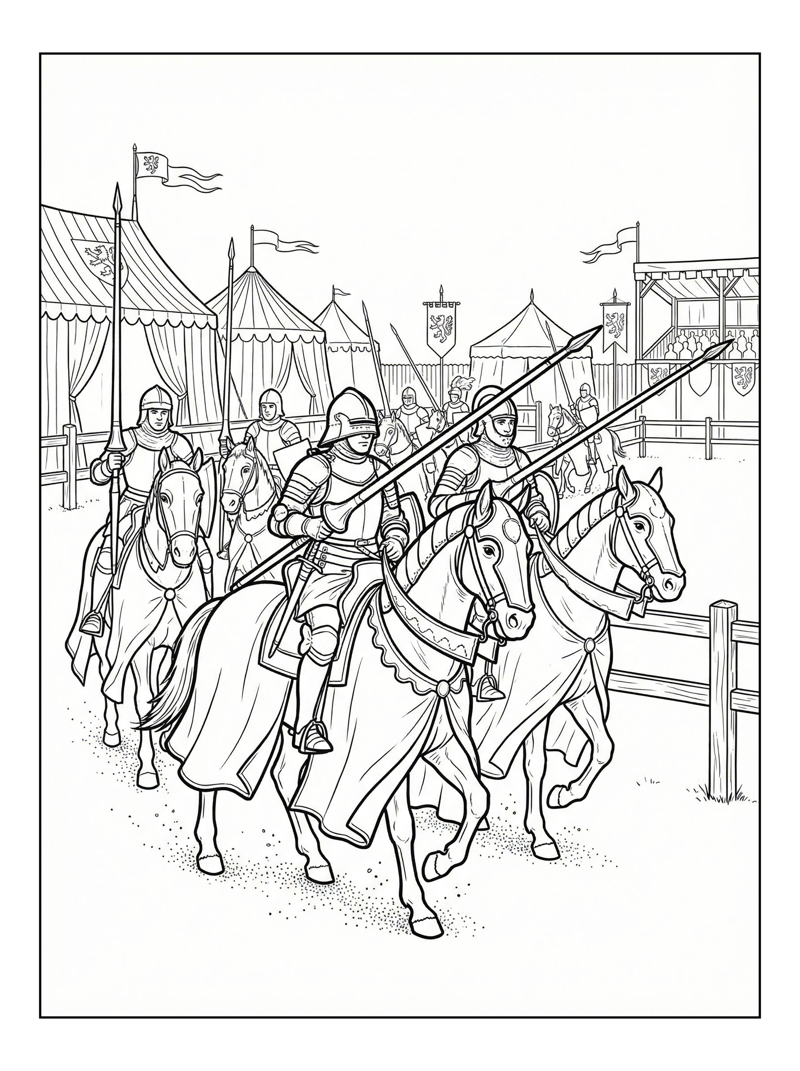 Heavy Cavalry Patrolling Tournament Grounds