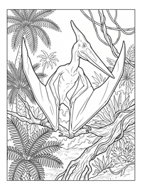 Pterodactyl Perching In Prehistoric Jungle