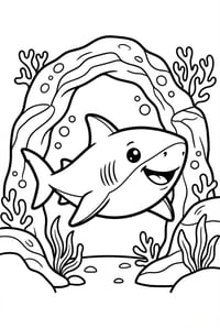 Fierce Mako Shark In A Deep Sea Cave Swimming