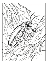 Firefly Climbs River Bank With Roots