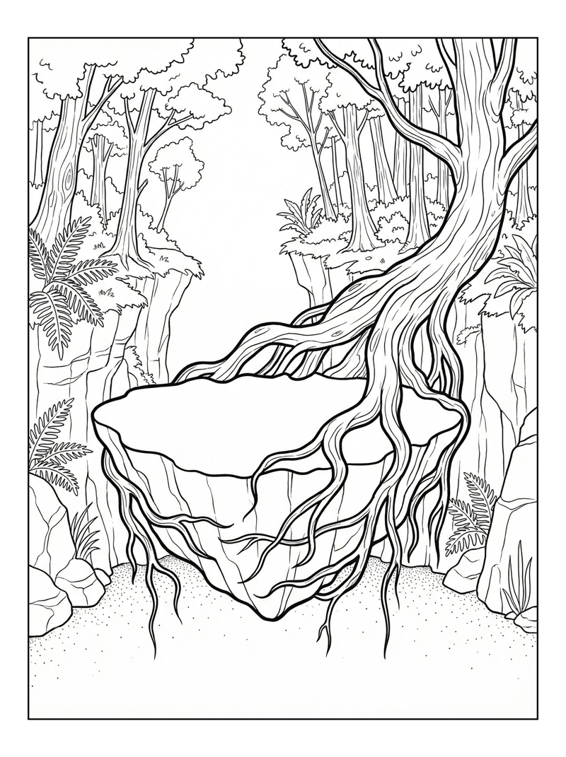 Floating Island Roots Forest Edge