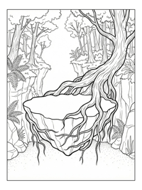Floating Island Roots Forest Edge