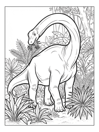 Brachiosaurus Grazing Tropical Jungle