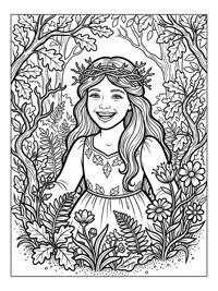 Woodland Princess Smiling In Forest