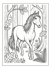 Tennessee Walking Horse Walks Woodland Forest