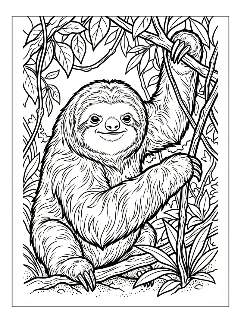 Hoffmanns Two Toed Sloth In Canopy