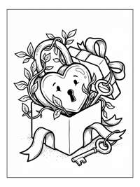 Friendly Heart Lock Inside Gift Box