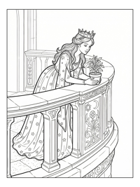 Star Princess Holds Plant On Royal Balcony