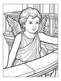 Cherub Smiling On Palace Balcony