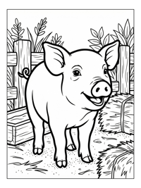 Piglet Stands In Farmyard