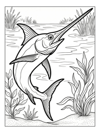 Swordfish Gliding In Freshwater Pond