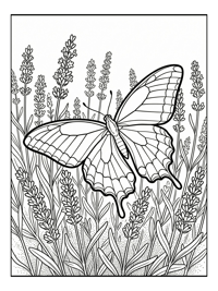 Swallowtail Butterfly Gliding In Lavender Field