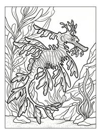 Leafy Sea Dragon Swimming Underwater Reef