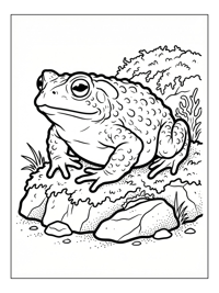 Common Toad Sits On Mossy Rock