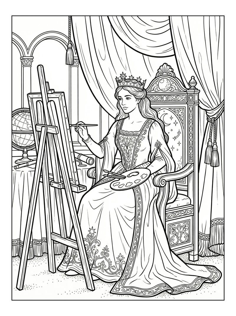 Star Princess Painting In Throne Room
