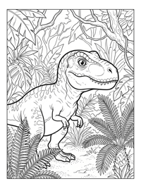 Baby Tyrannosaurus Gazing In Jungle