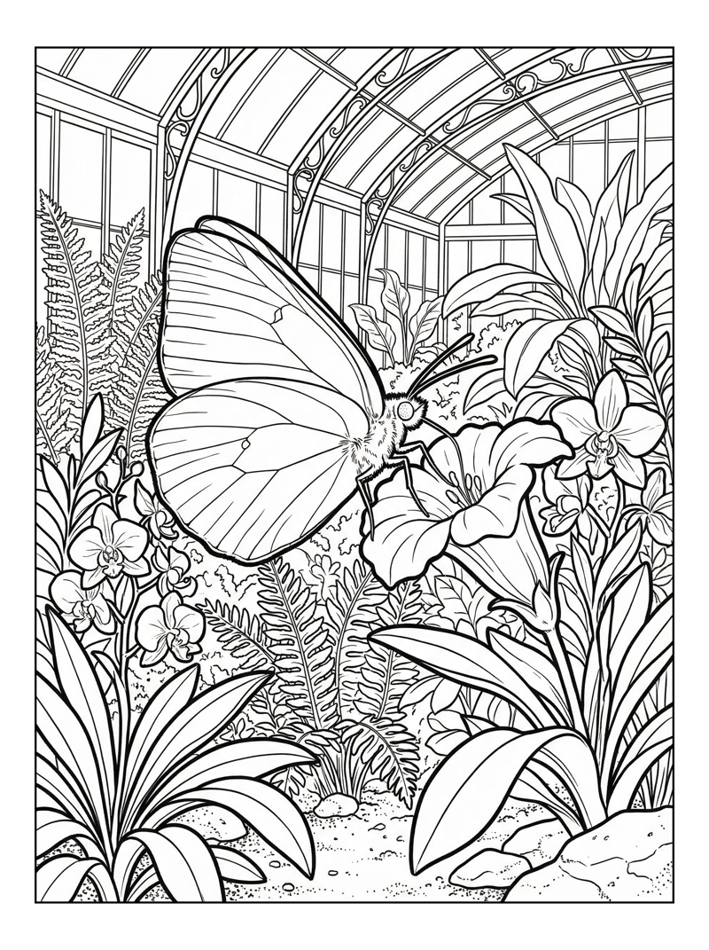 Sulphur Butterfly Pollinating Botanical