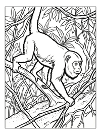 Howler Monkey Climbs Jungle Riverbank