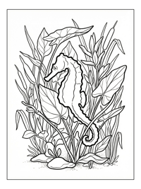 Seahorse Hiding In Freshwater Plants