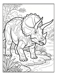 Triceratops Protects Riverbank