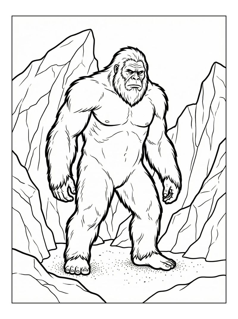 Abominable Snowman Standing Ice Glacier