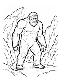 Abominable Snowman Standing Ice Glacier