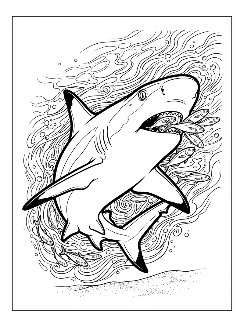 Blacktip Reef Shark Feeding Underwater