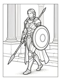 Shield-Maiden Parading Throne Room