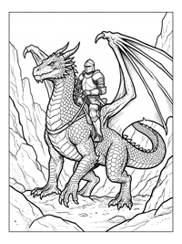 Dragon Knight Patrolling Mountain Pass