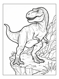 Tyrannosaurus Rex Guards Cliffside Overlook