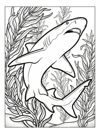Lemon Shark Breaching In Kelp Forest