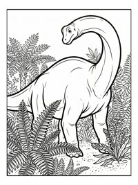 Brachiosaurus Wandering In Fern Valley
