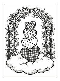 Hearts Stacked On Cloud Trellis