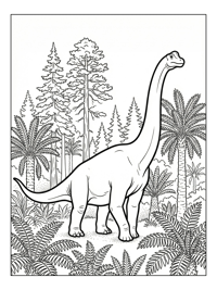 Brachiosaurus Exploring Jurassic Forest