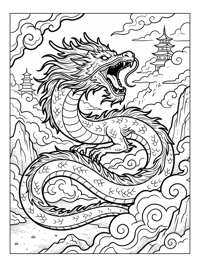 Eastern Dragon Roaring In Cloud Kingdom