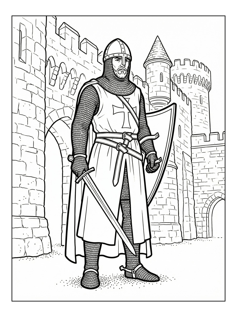 Noble Crusader Guards Stone Castle