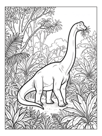 Brachiosaurus Grazing In Jungle