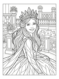 Ice Princess Smiling On Starlit Terrace