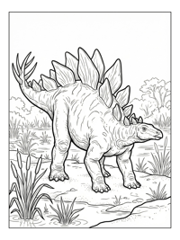 Stegosaurus Standing In Marsh