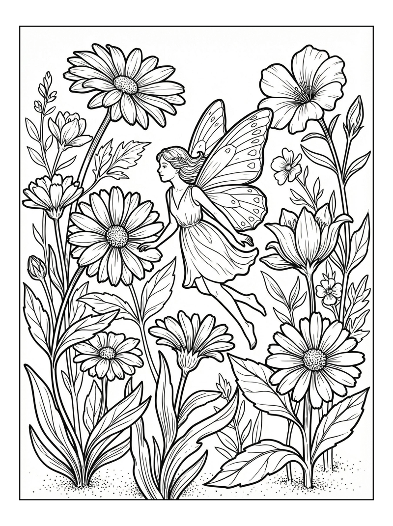 Flower Fairy Flying Giant Garden