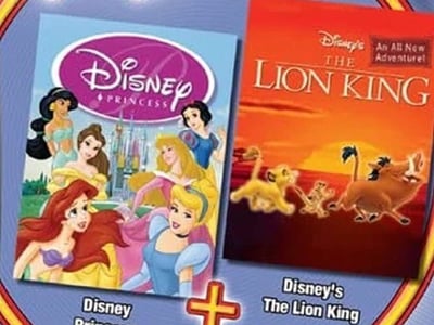 2 Games in 1 - Disney's Lion King & Disney Princess